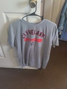 Nike Cleveland Gray Short Sleeve Tee with Red Logo